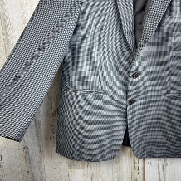 Lauren Ralph Lauren Blazer Sport Coat Mens 46R Gray Silk Wool Jacket - Picture 3 of 9